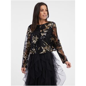 Orsay Black women's patterned blouse with sequins - Women's