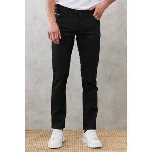 AC&Co / Altınyıldız Classics Men's Black Slim Fit Slim Fit 5 Pocket Flexible Chino Trousers
