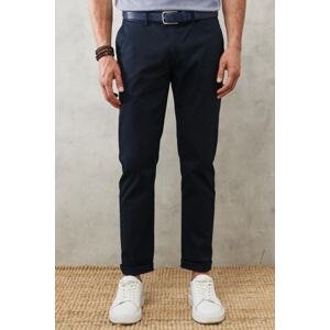 AC&Co / Altınyıldız Classics Men's Navy Blue Slim Fit Slim Fit Side Pocket Flexible Chino Trousers