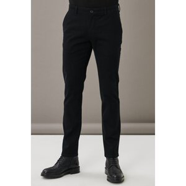 AC&Co / Altınyıldız Classics Men's Black Slim Fit Slim Fit Cotton Flexible Chino Trousers