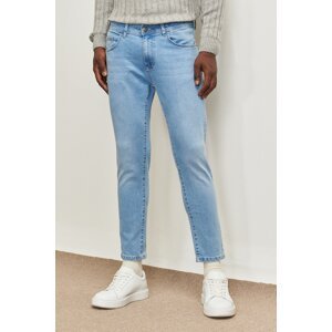 AC&Co / Altınyıldız Classics Men's Ice Blue Trend Slim Fit Slim Fit Cotton Flexible Denim Jeans Jeans