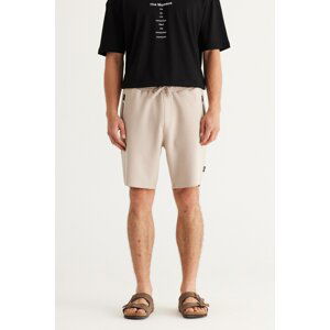 AC&Co / Altınyıldız Classics Men's Beige Standard Fit Normal Cut, Comfortable Shorts with Pocket.