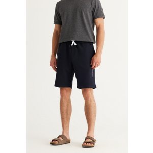 AC&Co / Altınyıldız Classics Men's Navy Blue Standard Fit Normal Fit Pocket Comfortable Knitted Shorts