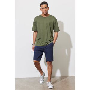 AC&Co / Altınyıldız Classics Standard Fit Regular Cut Cotton Shorts with Pockets, Stretchy Knitted