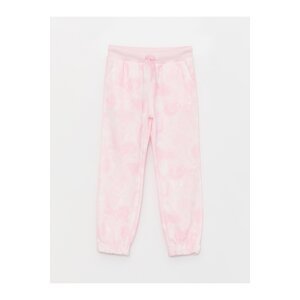 LC Waikiki Girl's Jogger Sweatpants with Tie-Dye Patterned Elastic Waist.