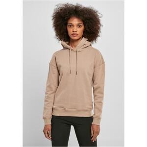 Women's Organic Soft Taupe Hooded