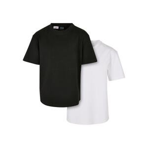 Boys' Heavy Oversized T-Shirt 2-Pack White+Black