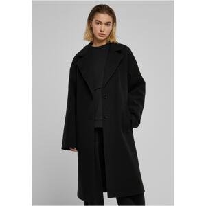 Women's oversized long coat black