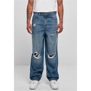 Distressed jeans from the 90s medium dark blue ruined washed