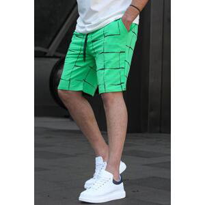Madmext Green Graphic Pattern Men's Shorts 5496
