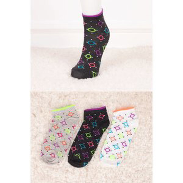 armonika Women's Dotted Short Booties Socks 3-Pack