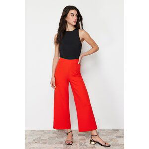 Trendyol Red Culotte Fit High Waist Trousers