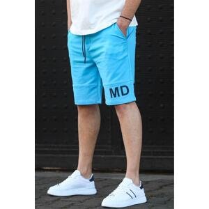 Madmext Men's Blue Printed Bermuda Shorts 5493