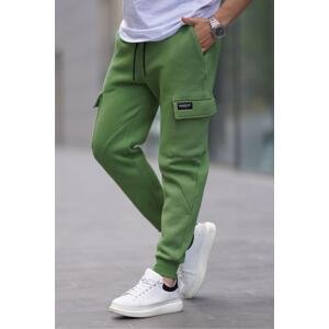 Madmext Men's Green Cargo Pocket Sweatpants 6526