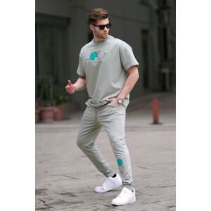 Madmext Mint Green Short Sleeve Tracksuit Set 5935