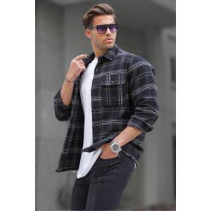 Madmext Men's Black Plaid Lumberjack Shirt 6723