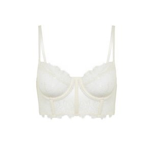 Trendyol Bridal White Lace Capless Underwire Bustier Knitted Bra