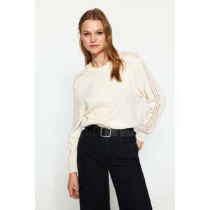 Trendyol Stone Openwork/Perforated Knitwear Sweater