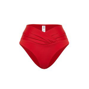 Trendyol Red V-Cut High Waist Regular Bikini Bottom