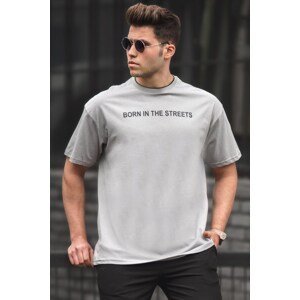Madmext Men's Gray T-Shirt 5219