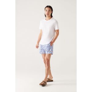 Avva Men's Dark Blue Printed Marine Shorts