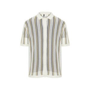 Trendyol Ecru Regular Fit Openwork Buttoned Shirt Collar Limited Edition Knitwear Cardigan Shirt