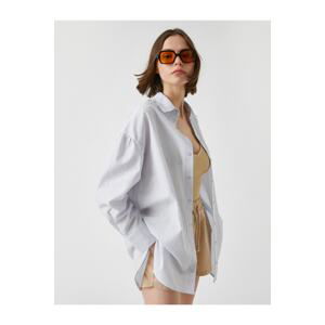 Koton Long Sleeve Oversized Cotton Shirt