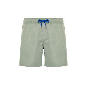 Trendyol Light Khaki Basic Standard Size Swim Shorts