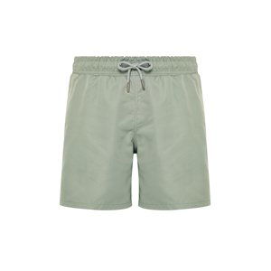 Trendyol Light Khaki Extra Short Basic Swim Shorts