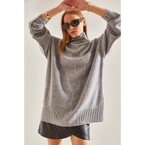Bianco Lucci Women's Braided Knitwear Sweater