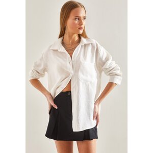 Bianco Lucci Women's Single Pocket Shirt