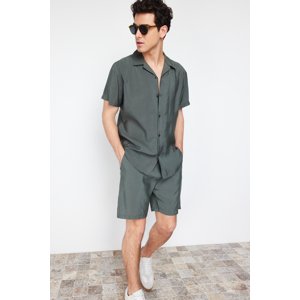 Trendyol Khaki Regular Fit 100% Modal Shorts