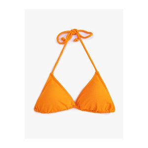 Koton Triangle Bikini Top Textured Halter Covered