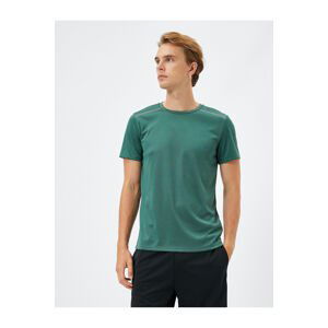 Koton Basic Sports T-Shirt Reflector Printed Crew Neck Short Sleeve