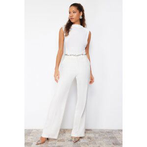 Trendyol Bridal White Fitted Knitted Snap Body