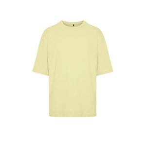 Trendyol Yellow Oversize/Wide-Fit Basic 100% Cotton T-Shirt