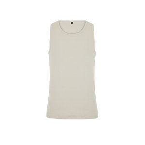 Trendyol Beige Slim/Tailored Ribbed Basic Sleeveless T-Shirt/Athlete