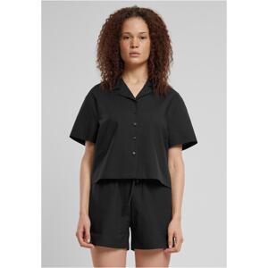 Women's Seersucker shirt - black