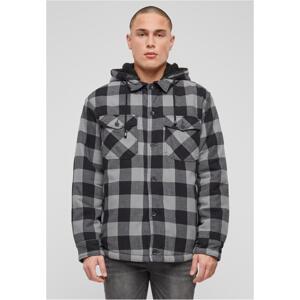 Men's Hooded Shirt Jacket - Plaid