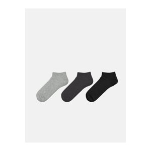 LC Waikiki 3-Pack Men's Plain Booties Socks