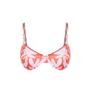 Trendyol Tropical Patterned Balcony Embroidered Bikini Top