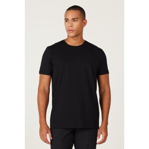 ALTINYILDIZ CLASSICS Men's Black Slim Fit Slim Fit Crew Neck Cotton Short Sleeve T-Shirt