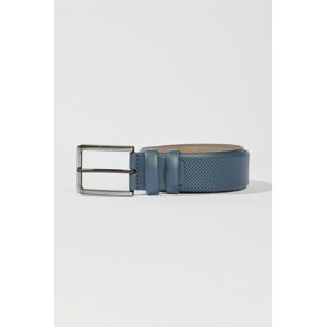 ALTINYILDIZ CLASSICS Men's Navy Blue Patterned Classic Belt