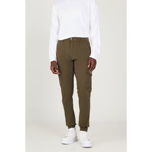 AC&Co / Altınyıldız Classics Men's Khaki Slim Fit Slim Fit Cargo Pocket Cotton Flexible Trousers