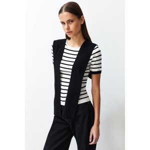 Trendyol White Striped Detachable Sailor Neck Detailed T-Shirt Look Knitwear Sweater