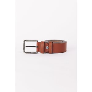 AC&Co / Altınyıldız Classics Men's Tan Casual Faux Leather Jeans Denim Belt