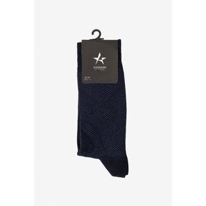 ALTINYILDIZ CLASSICS Men's Navy Blue-Blue Patterned Bamboo Cleat Socks