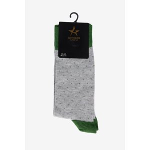 ALTINYILDIZ CLASSICS Men's Grey-Green Patterned Bamboo Casual Socks