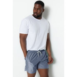 Trendyol Plus Size Light Blue Standard Fit Marine Shorts