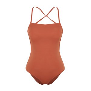 Trendyol Tile Square Neck Decollete Regular Swimsuit